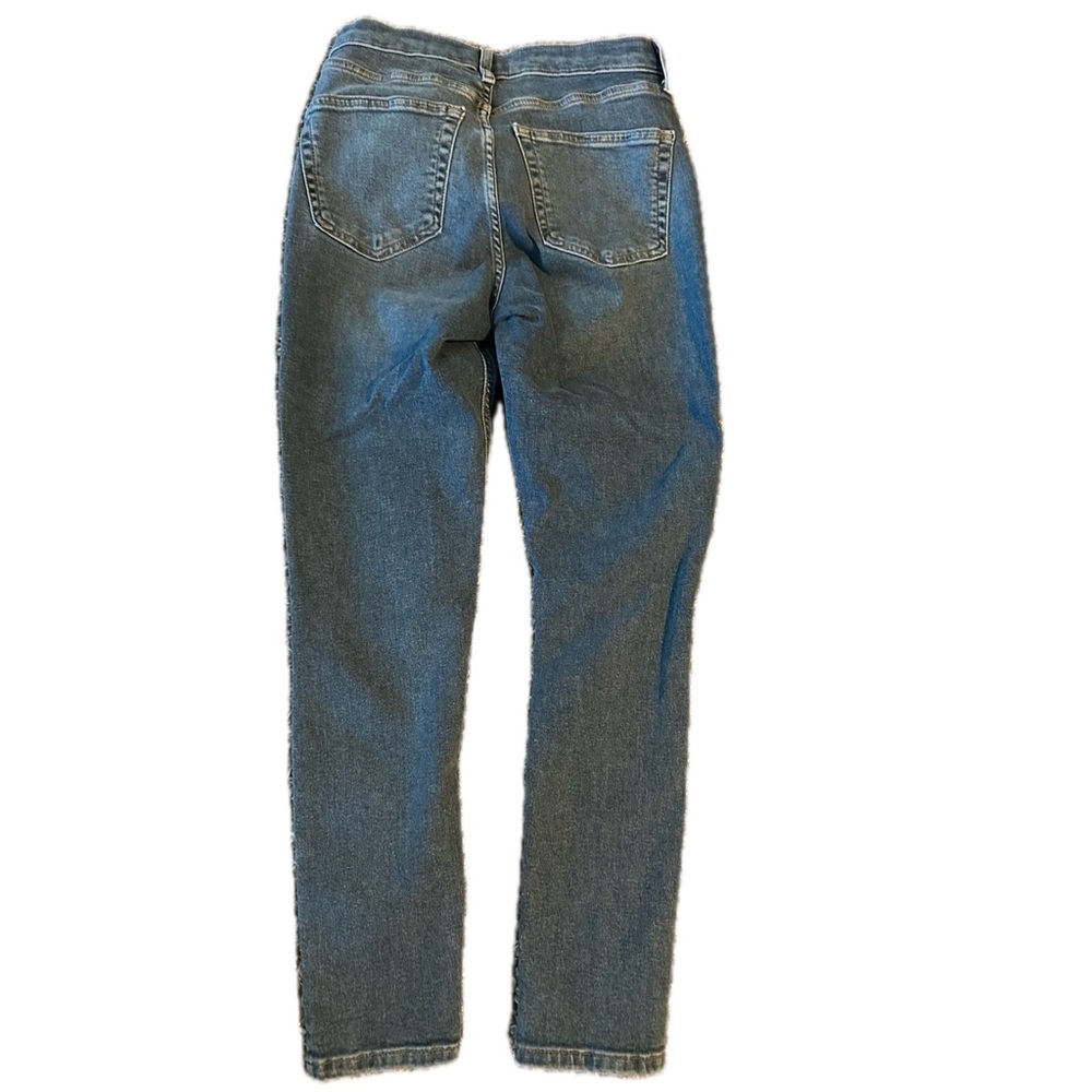 Topshop Blue Straight Leg Jeans - Picture 2 of 3
